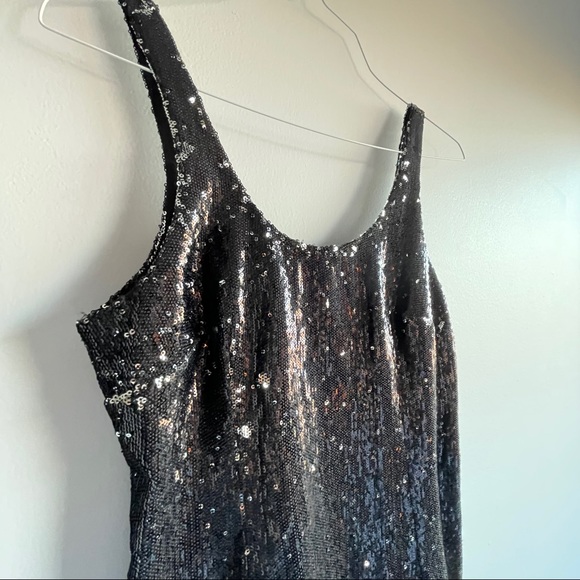 Black Sequin Mini Dress - Picture 7 of 9
